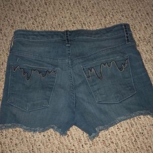 Custom Massimo Denim distressed jean shorts